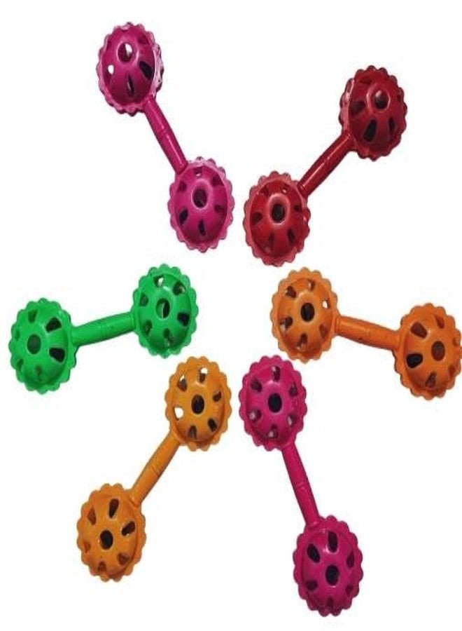 ZOKCY (Pack of 6 pcs) Colorful Plastic jhunjuna Set for Children, Baby, Kids, Boy, Girls and Newborn Baby Boys and Girls/Birthday Return Gift - Image 1